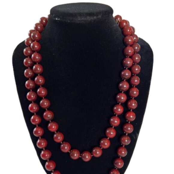 Sarah Coventry Red Marbled Lucite Beads - Picture 1 of 2